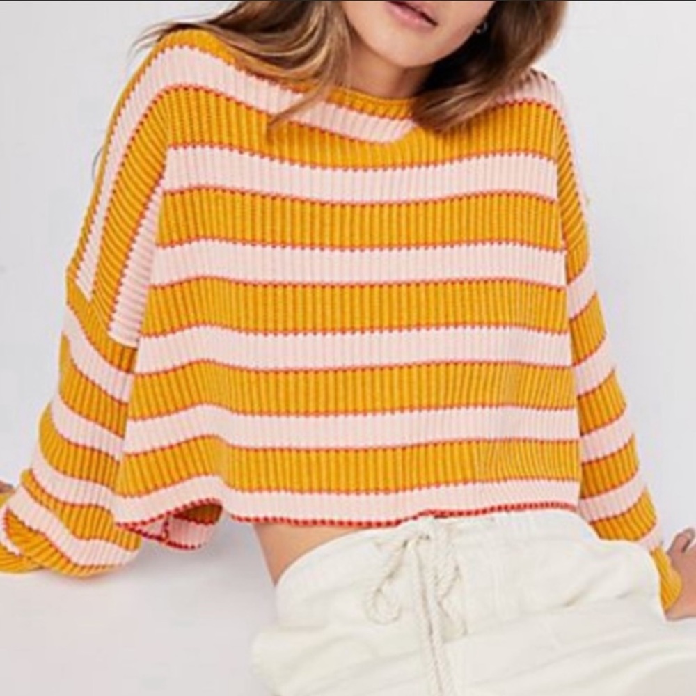 Free People- Striped Sweater